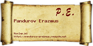Pandurov Erazmus névjegykártya